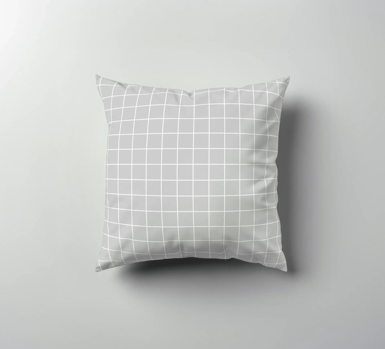Griglia di base classica minimale | Bianco su grigio chiaro cuscino da Beauty in Simplicity