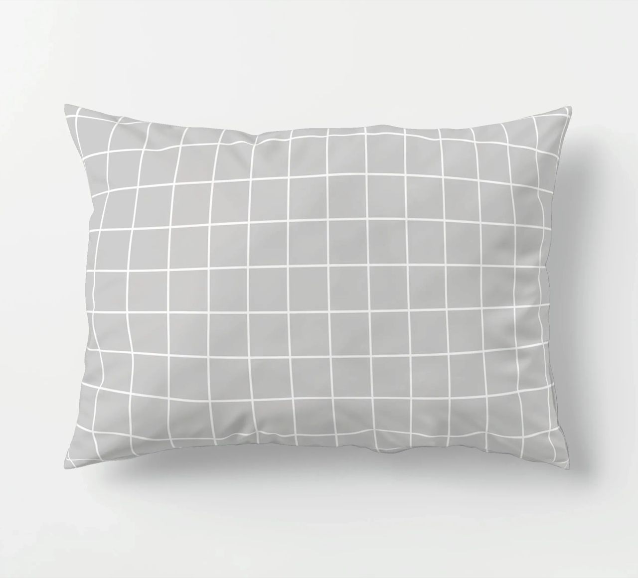 Griglia di base classica minimale | Bianco su grigio chiaro cuscino da Beauty in Simplicity