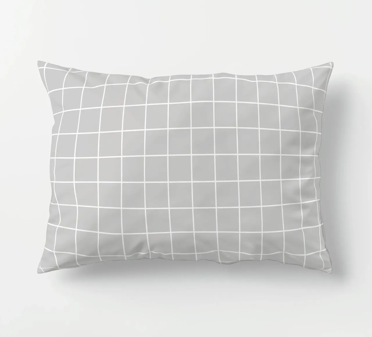 Griglia di base classica minimale | Bianco su grigio chiaro cuscino da Beauty in Simplicity