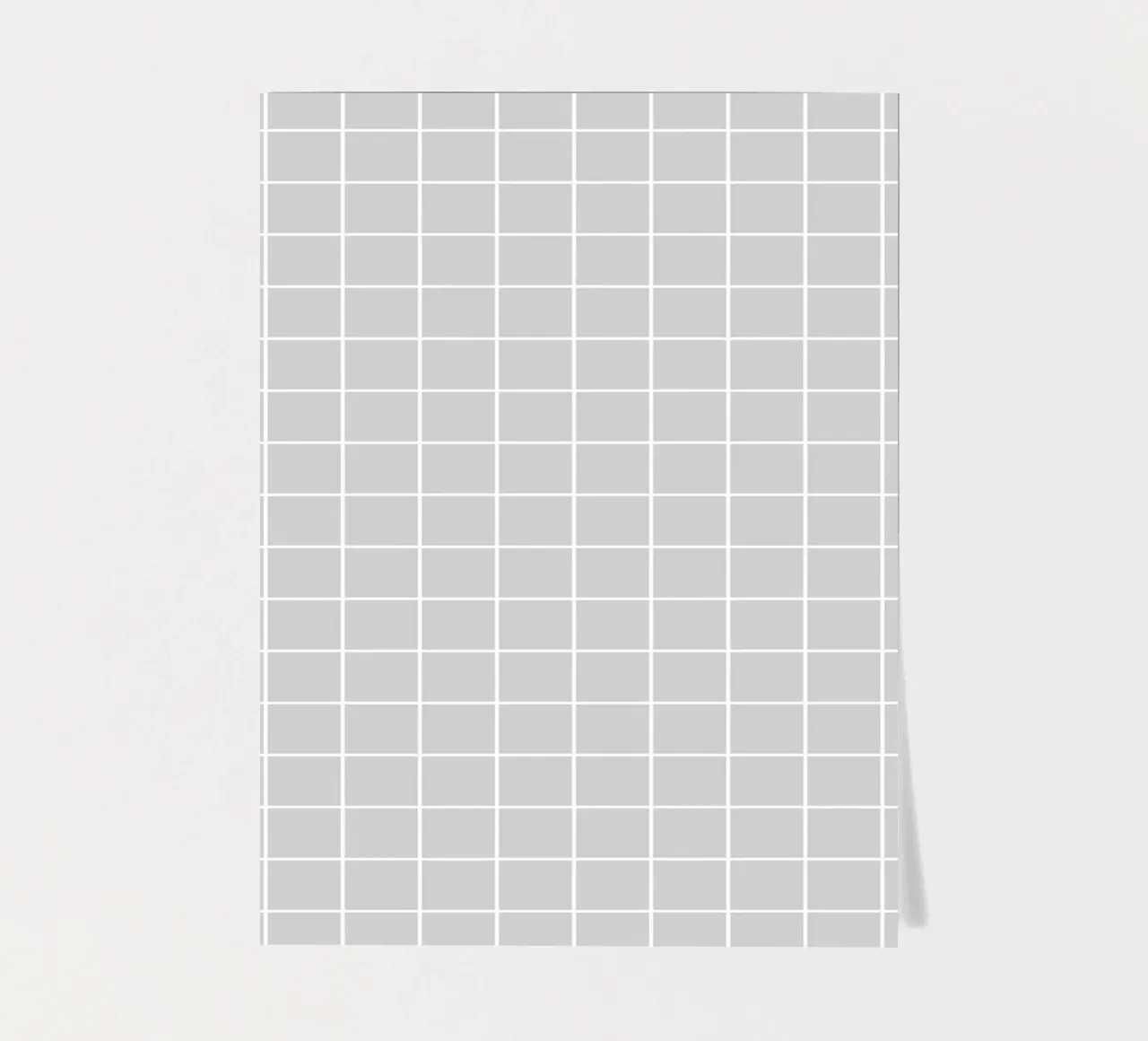 Minimal Classic Basic Grid | Weiß auf Hellgrau Stickerbogen von Beauty in Simplicity