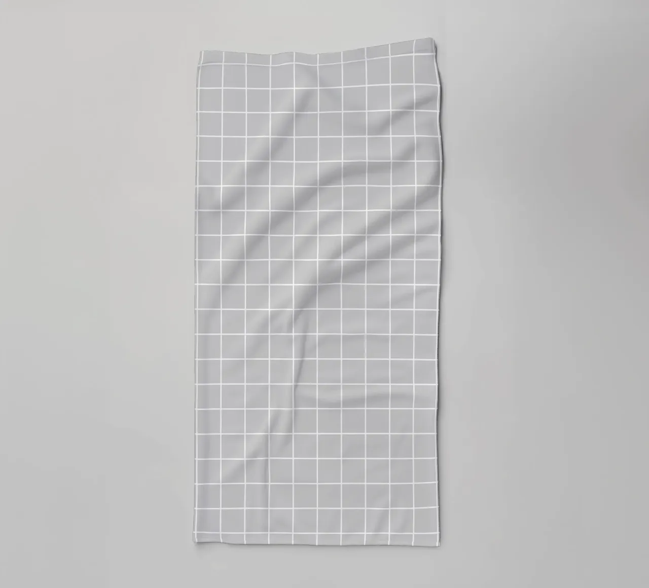 Minimal Classic Basic Grid | Weiß auf Hellgrau Handtuch von Beauty in Simplicity