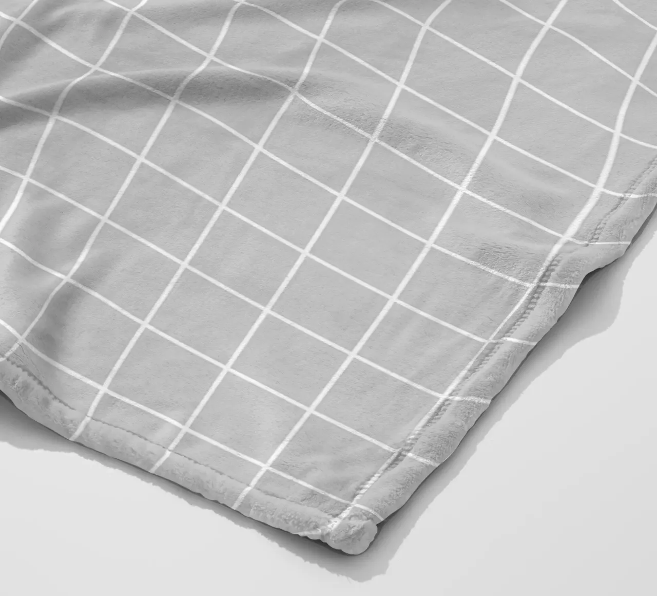 Minimal Classic Basic Grid | Weiß auf Hellgrau Fleecedecke von Beauty in Simplicity