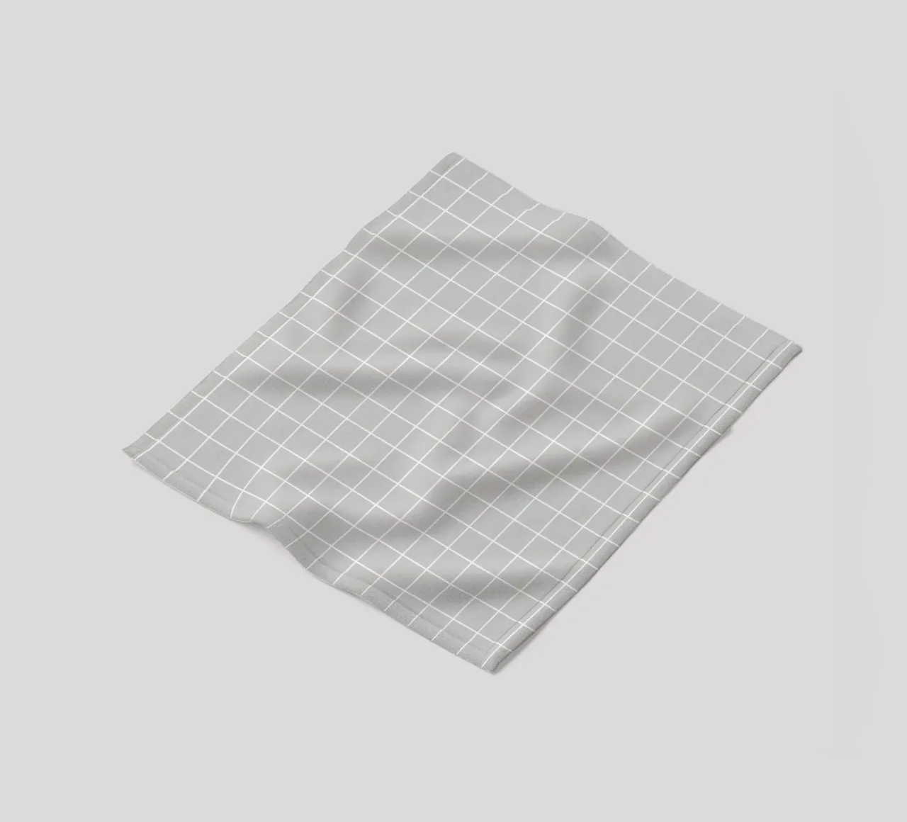 Minimal Classic Basic Grid | Weiß auf Hellgrau Fleecedecke von Beauty in Simplicity