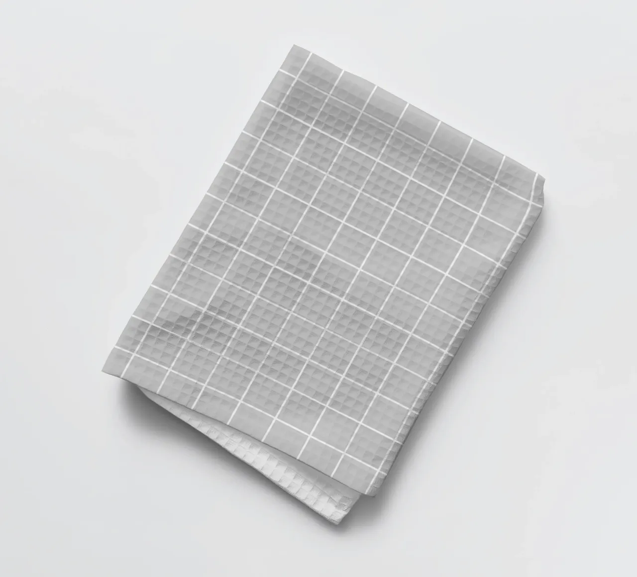 Minimal Classic Basic Grid | Weiß auf Hellgrau Geschirrtuch von Beauty in Simplicity