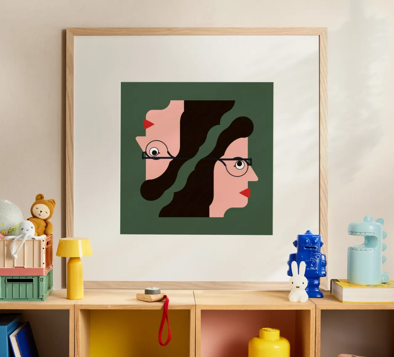 Sguardo mentale a specchio poster con telaio in plastica da Scaller Stars