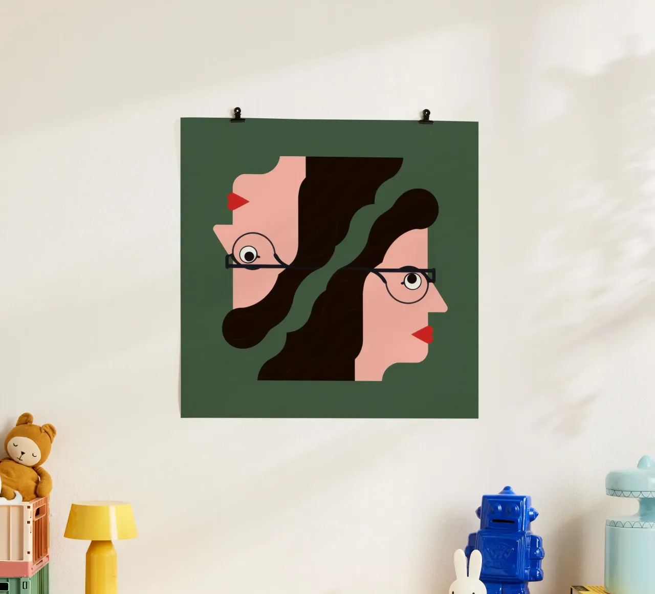 Sguardo mentale a specchio poster con telaio in plastica da Scaller Stars