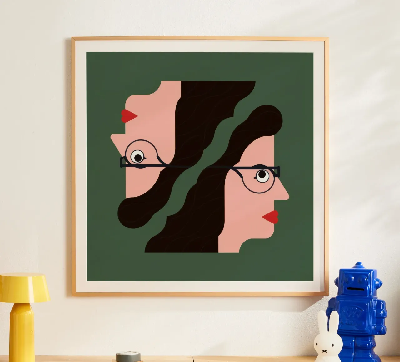 Sguardo mentale a specchio poster con telaio in plastica da Scaller Stars