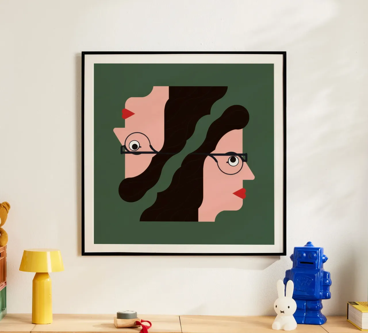 Sguardo mentale a specchio poster con telaio in plastica da Scaller Stars