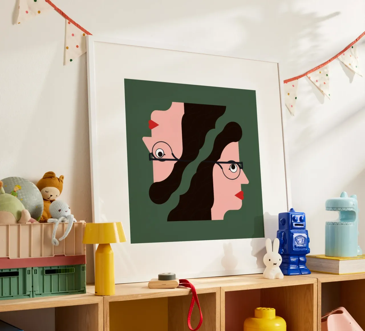 Sguardo mentale a specchio poster con telaio in plastica da Scaller Stars