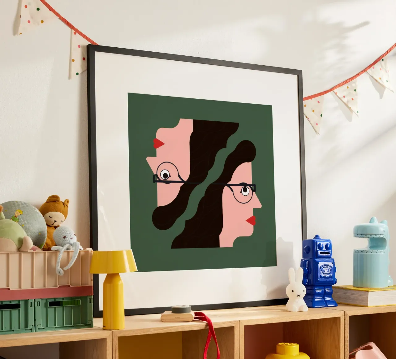 Sguardo mentale a specchio poster con telaio in plastica da Scaller Stars