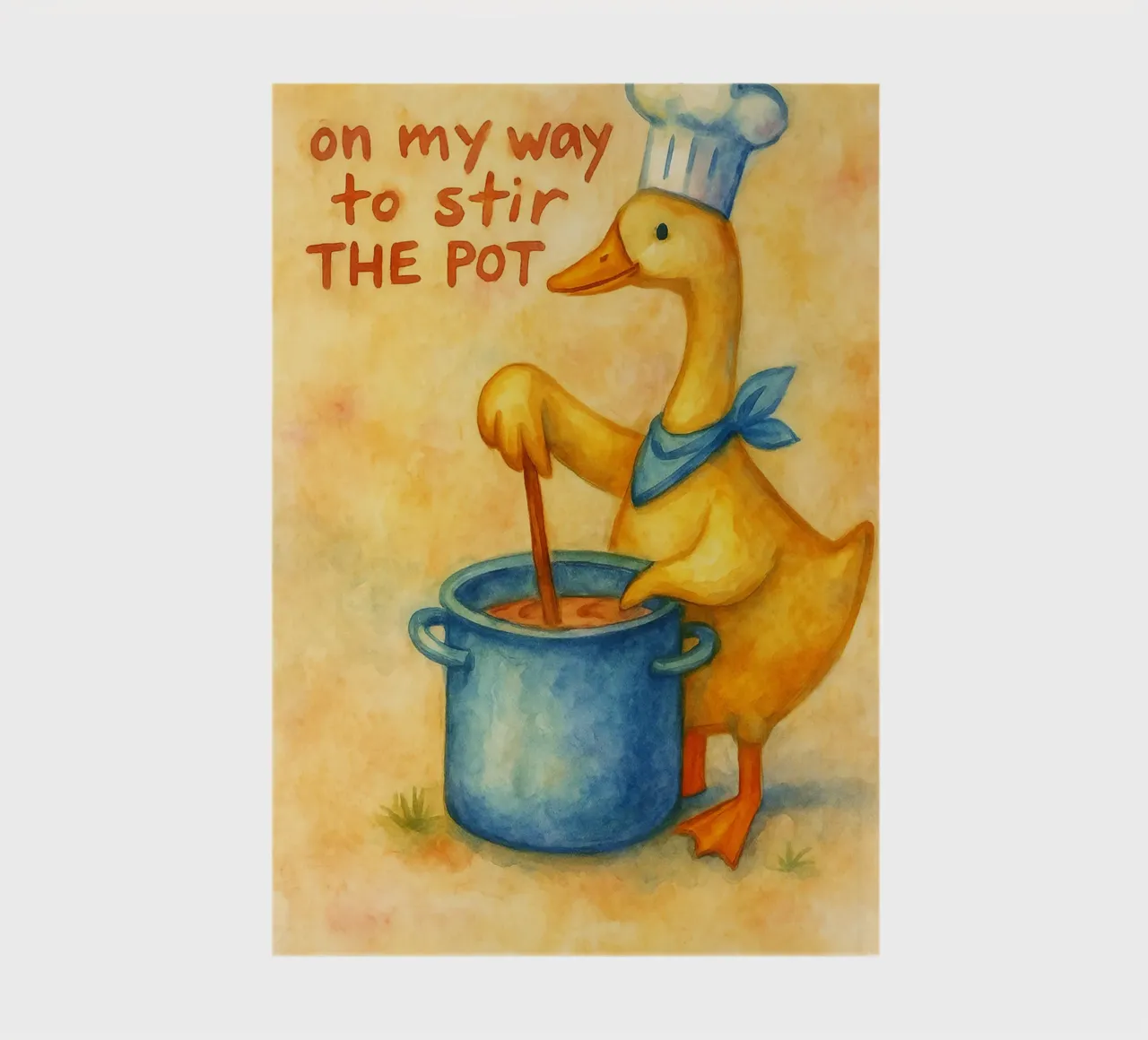 goose on my way to stir the pot notebook by wadasx