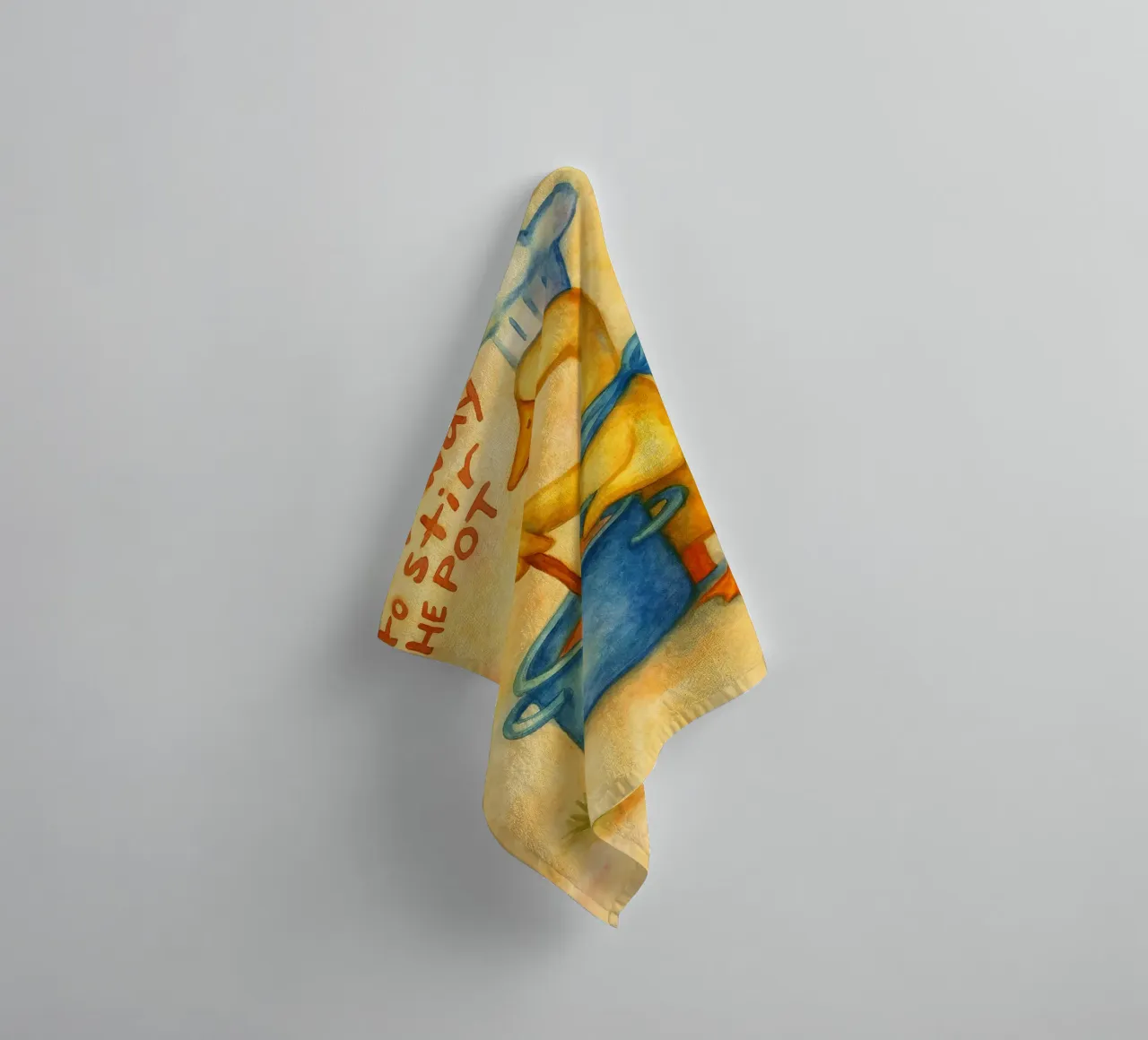 goose on my way to stir the pot towel by wadasx