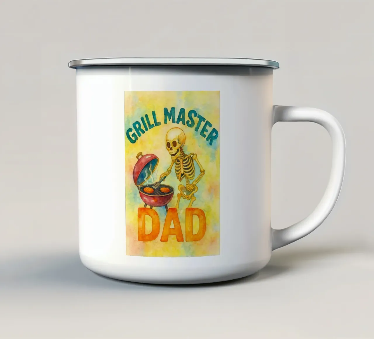 grillmeester vader emaille mok van wadasx