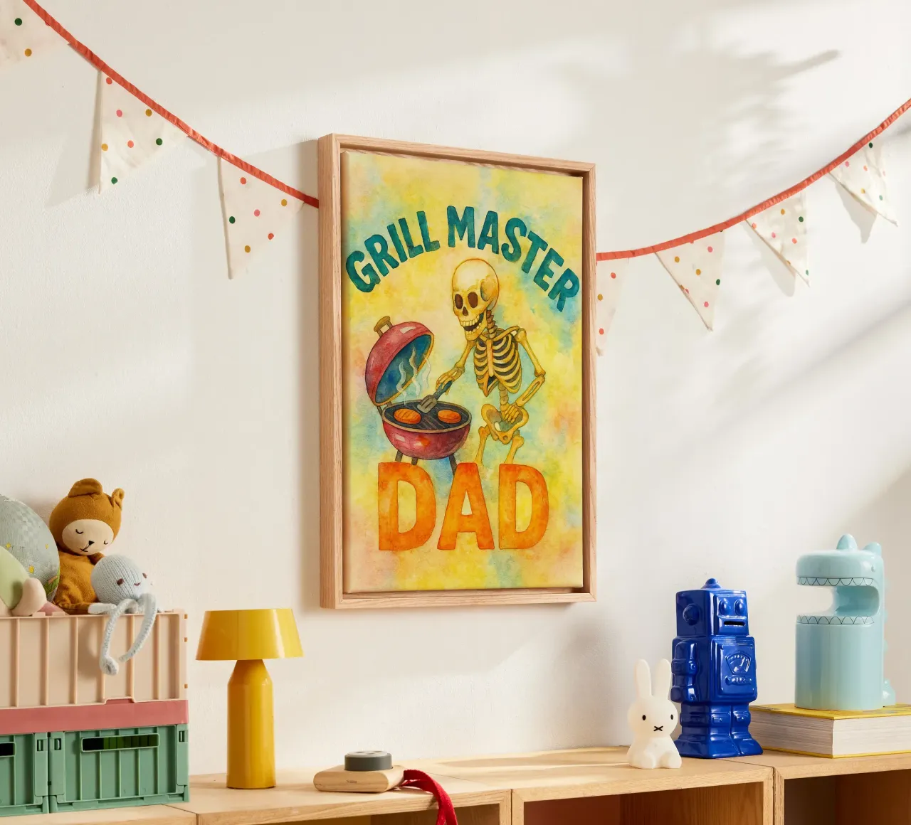 grillmeester vader canvas met Baklijst van wadasx