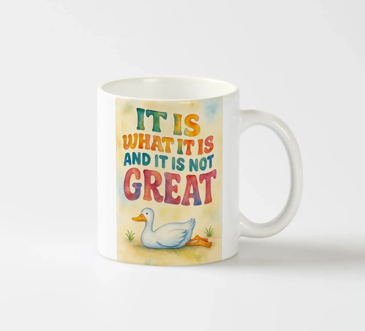 è quello che è e non è una grande oca tazza in ceramica da wadasx