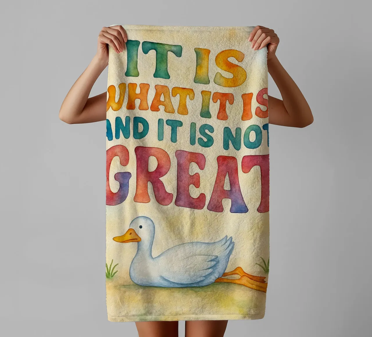 it is what it is and it is not great goose towel by wadasx