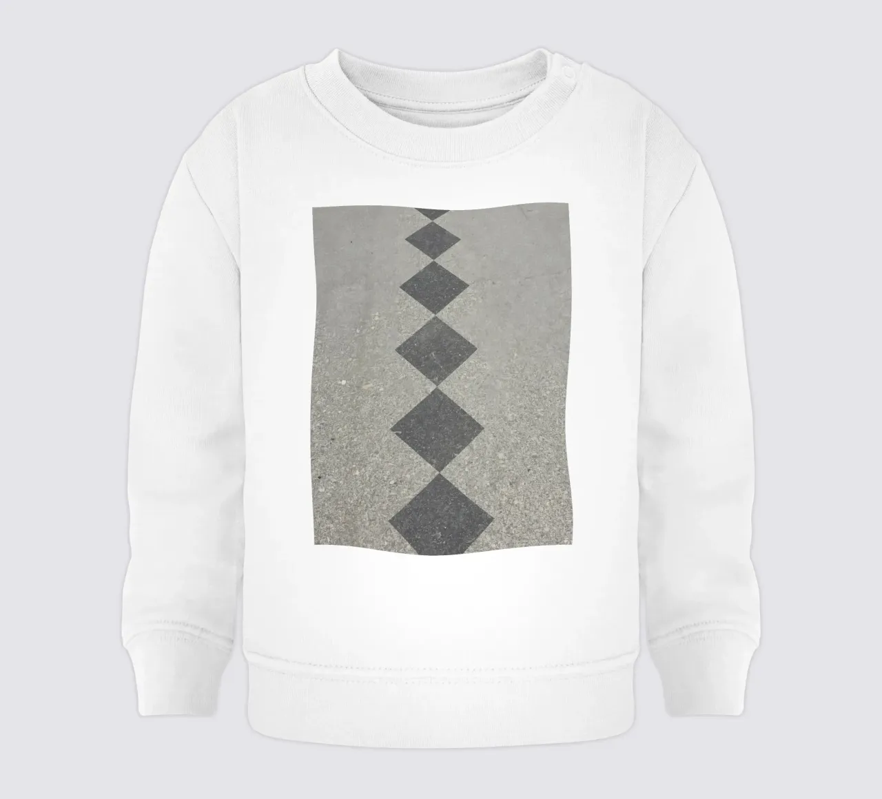 Superficie in calcestruzzo con intarsio a diamante felpa neonato da DesignDoodle