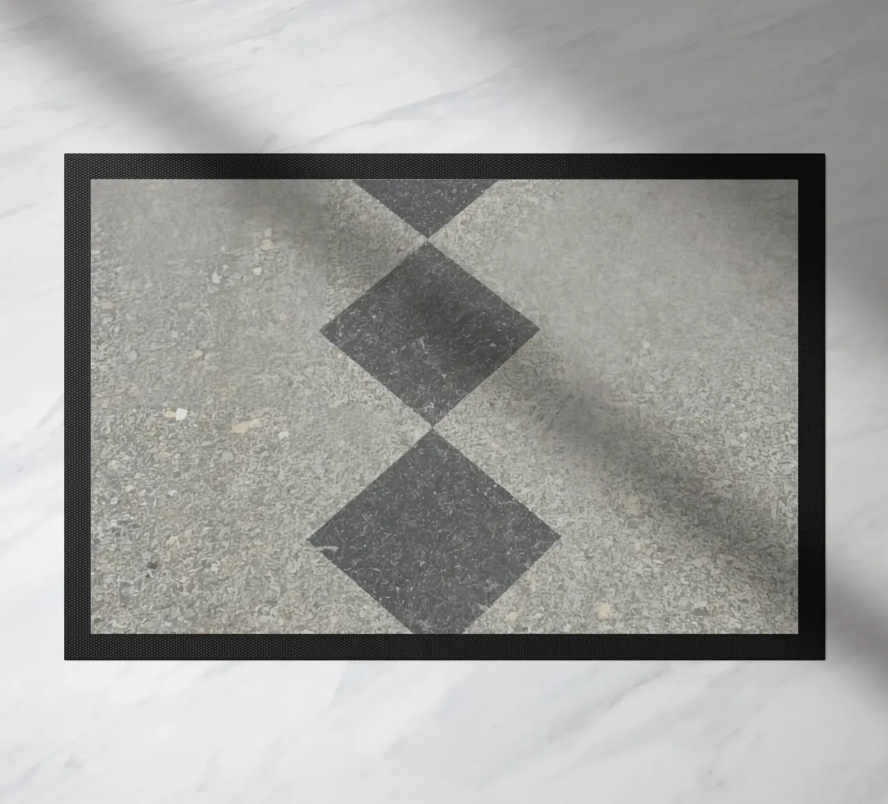 Concrete Surface with Diamond Inlay Pattern doormat by DesignDoodle