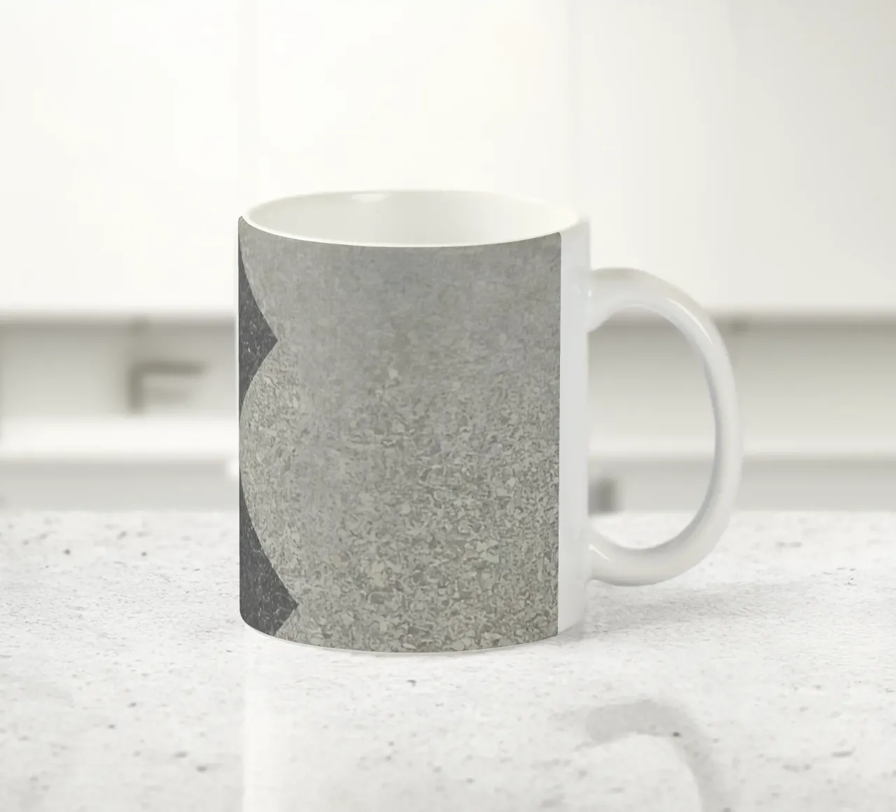 Superficie in calcestruzzo con intarsio a diamante tazza in ceramica da DesignDoodle