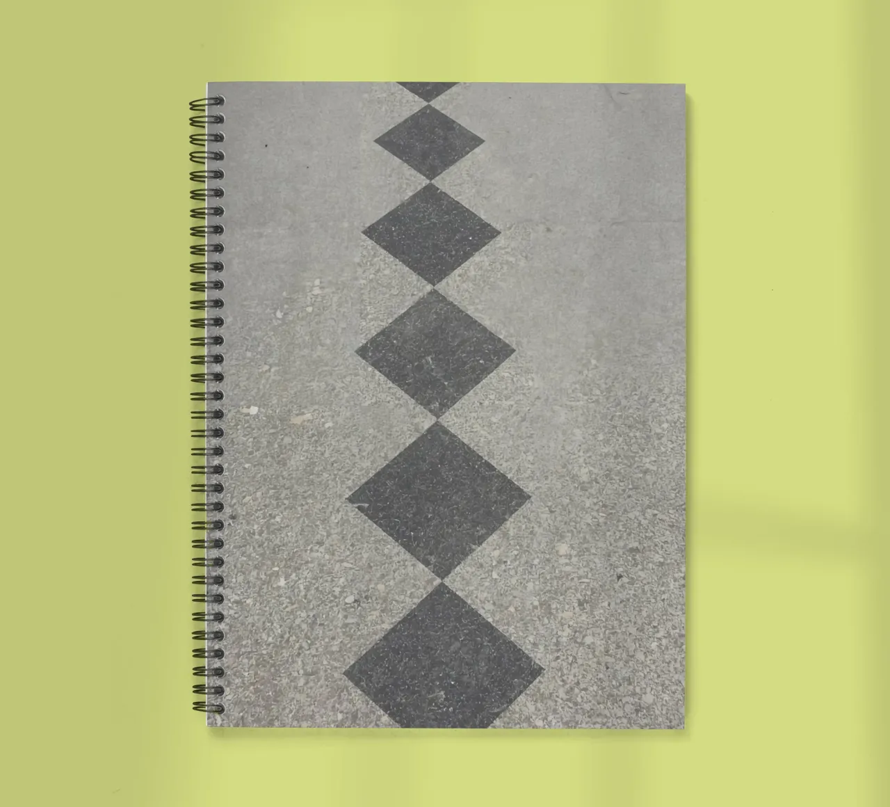 Concrete Surface with Diamond Inlay Pattern spiral notebook by DesignDoodle
