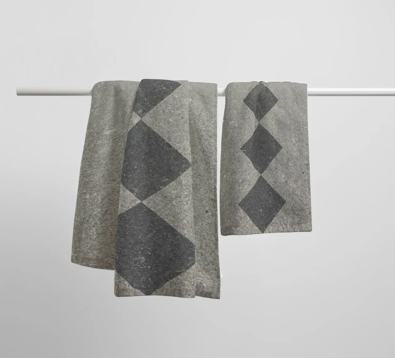Concrete Surface with Diamond Inlay Pattern towel by DesignDoodle
