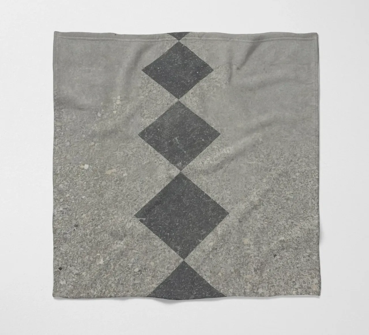 Concrete Surface with Diamond Inlay Pattern fleece blanket by DesignDoodle