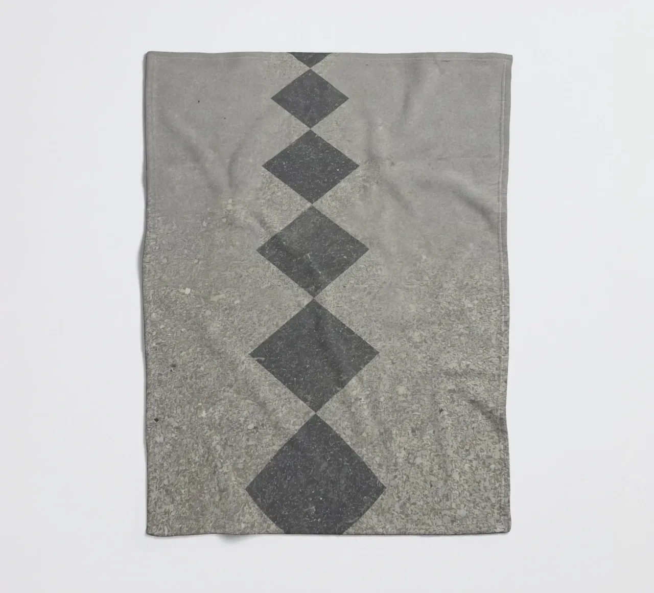 Concrete Surface with Diamond Inlay Pattern fleece blanket by DesignDoodle