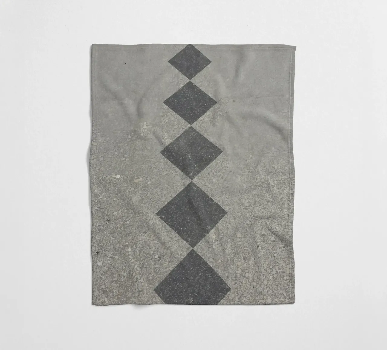 Concrete Surface with Diamond Inlay Pattern fleece blanket by DesignDoodle