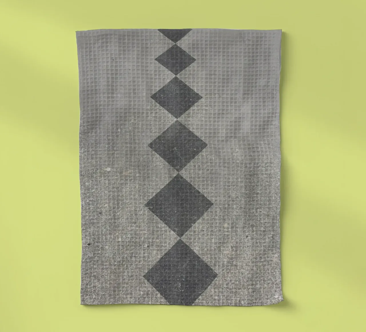Concrete Surface with Diamond Inlay Pattern tea towel by DesignDoodle