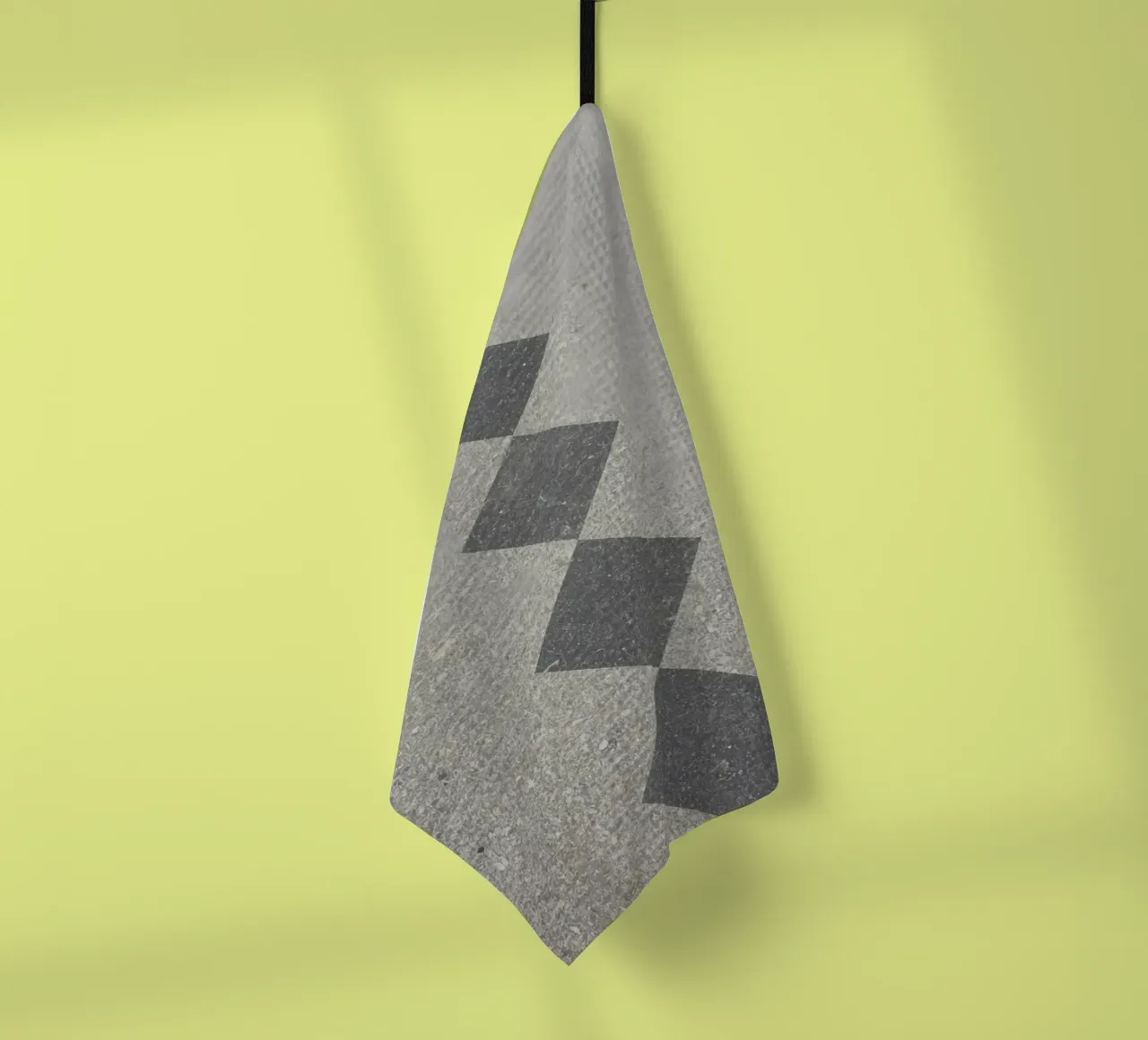 Concrete Surface with Diamond Inlay Pattern tea towel by DesignDoodle