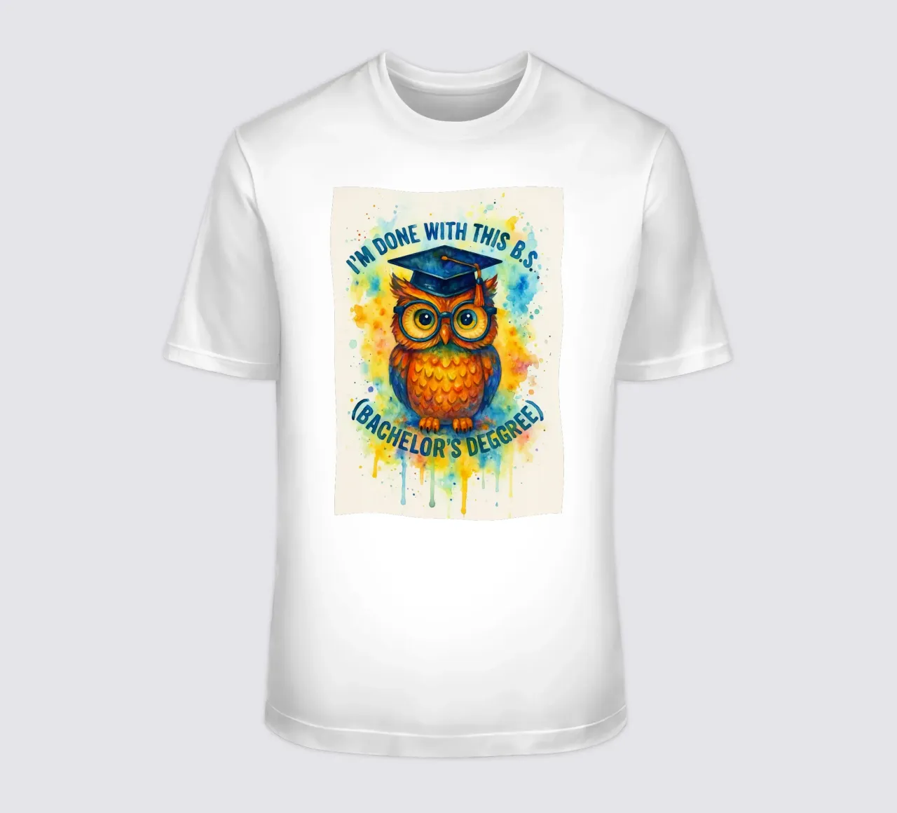 diploma di baccelliere civetta t-shirt da wadasx