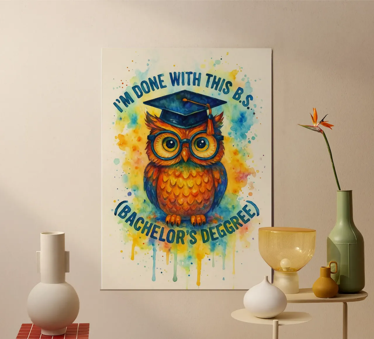 diploma di baccelliere civetta poster da wadasx
