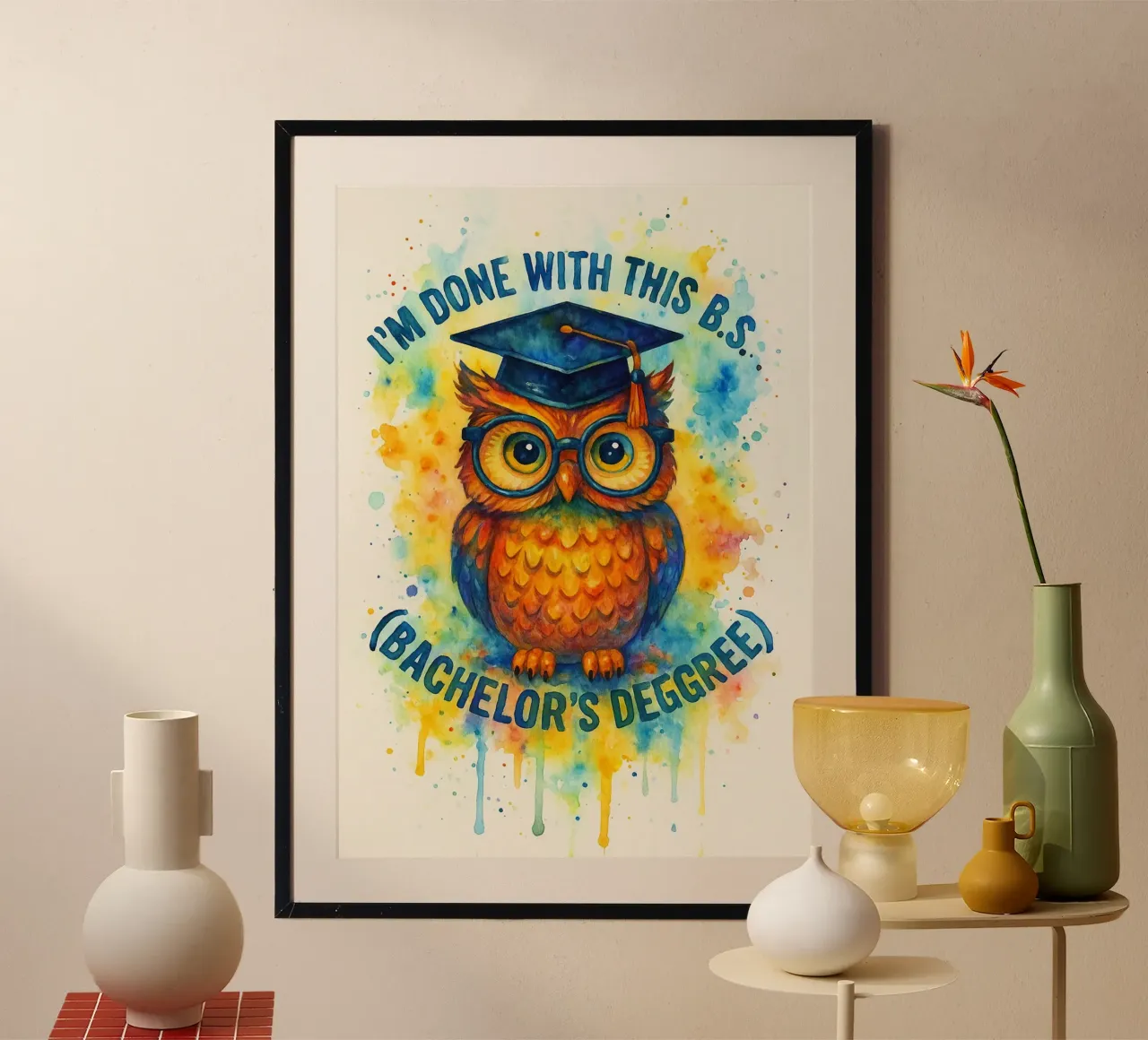 diploma di baccelliere civetta poster da wadasx