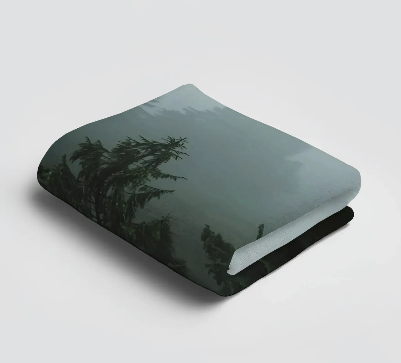 Evergreen Trees in Fog towel by DesignDoodle