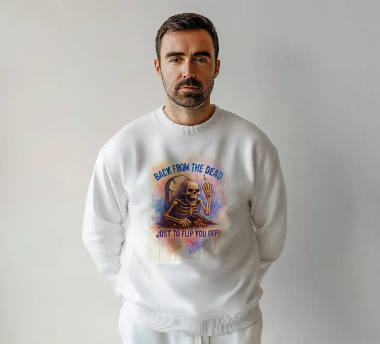 skeleton back from the dead sweatshirt by wadasx