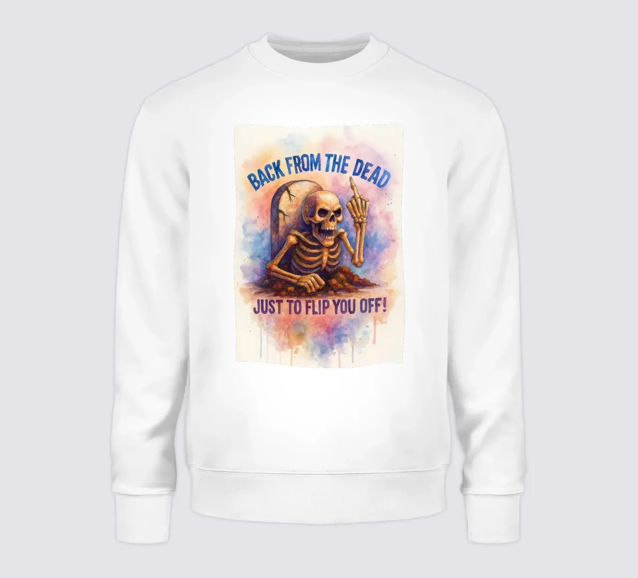 skeleton back from the dead sweatshirt by wadasx