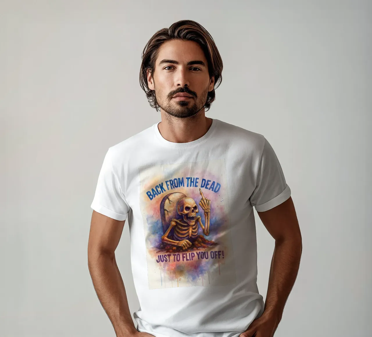 scheletro tornato dalla morte t-shirt da wadasx