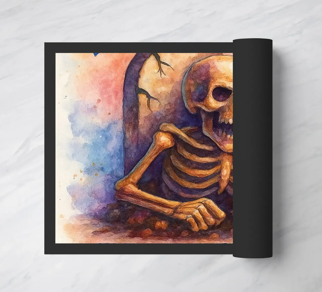 skeleton back from the dead doormat by wadasx
