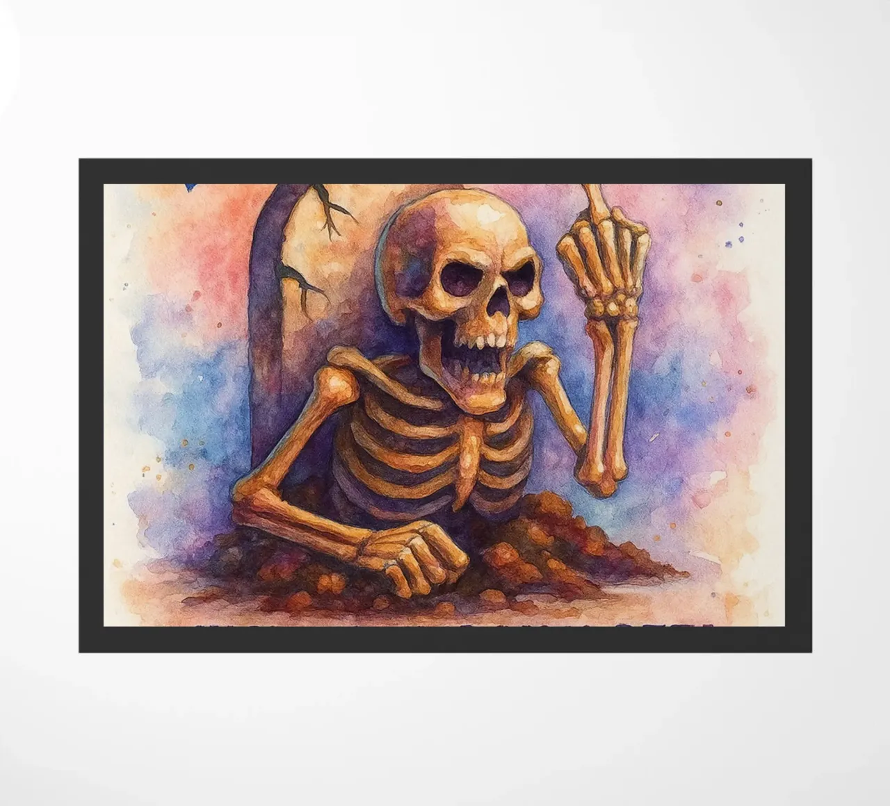skeleton back from the dead doormat by wadasx