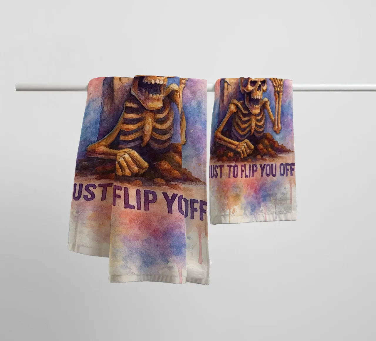 skeleton back from the dead towel by wadasx