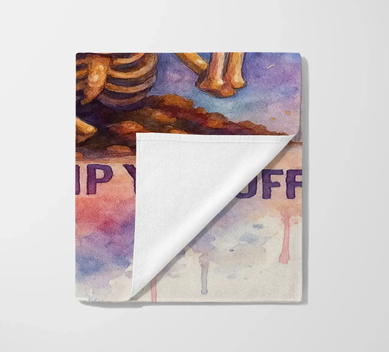 skeleton back from the dead beach towel by wadasx