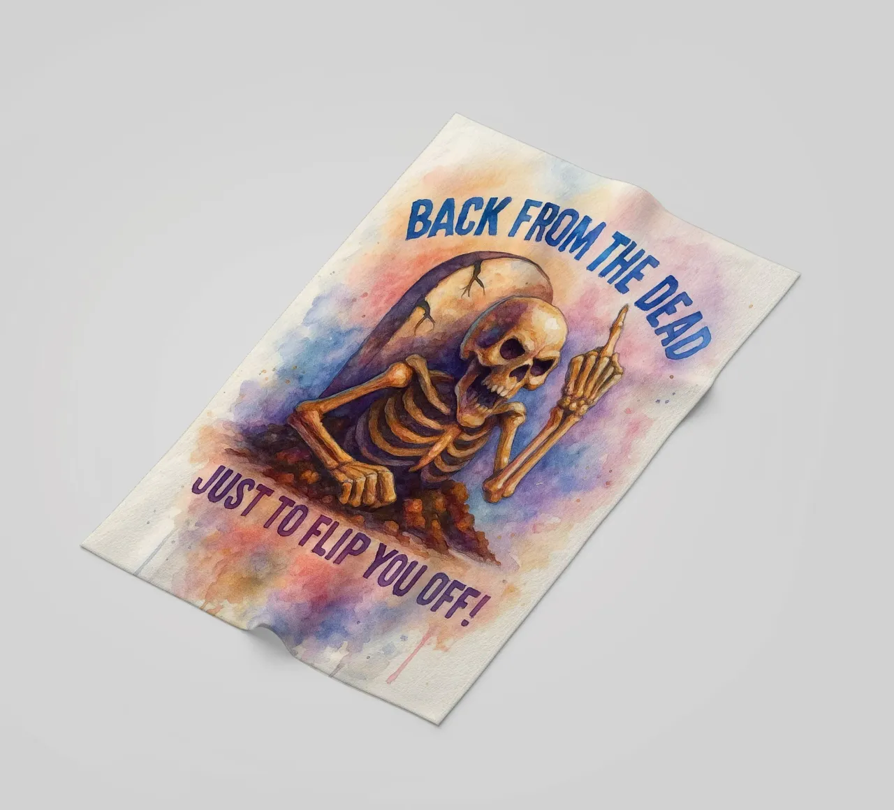 skeleton back from the dead beach towel by wadasx