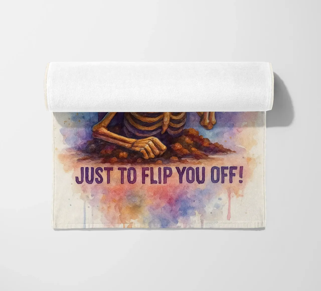 skeleton back from the dead beach towel by wadasx
