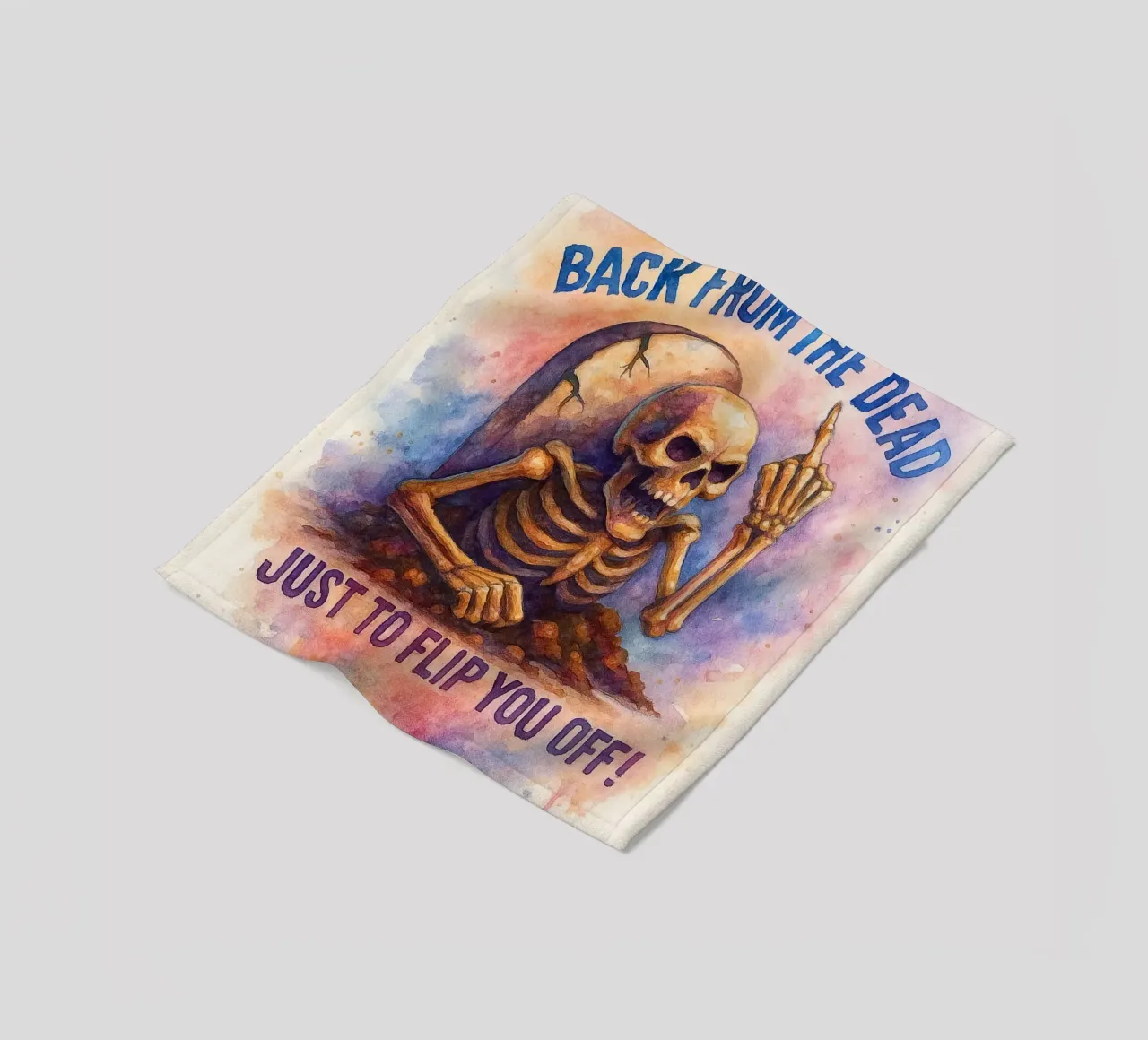skeleton back from the dead fleece blanket by wadasx