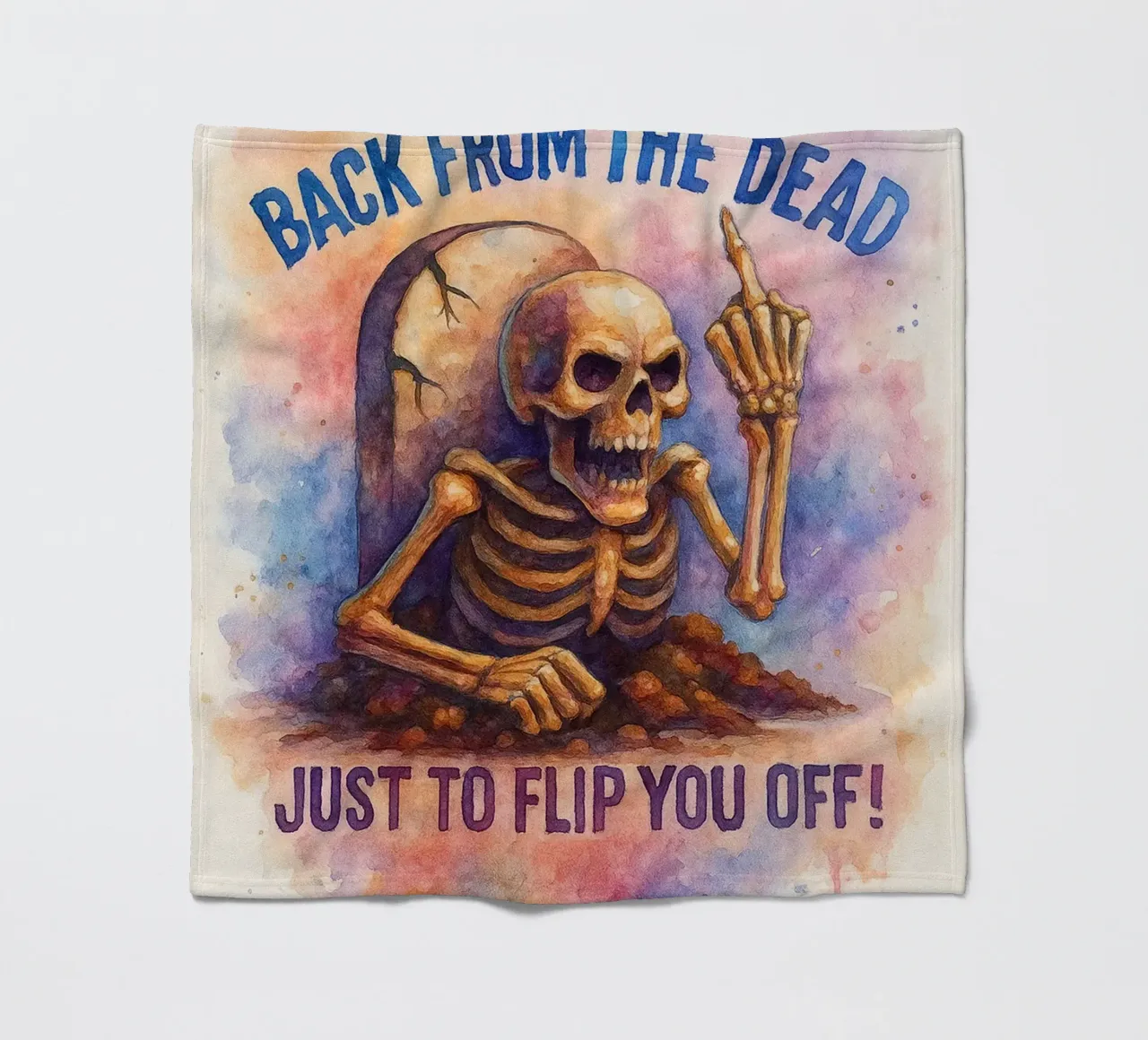 skeleton back from the dead fleece blanket by wadasx