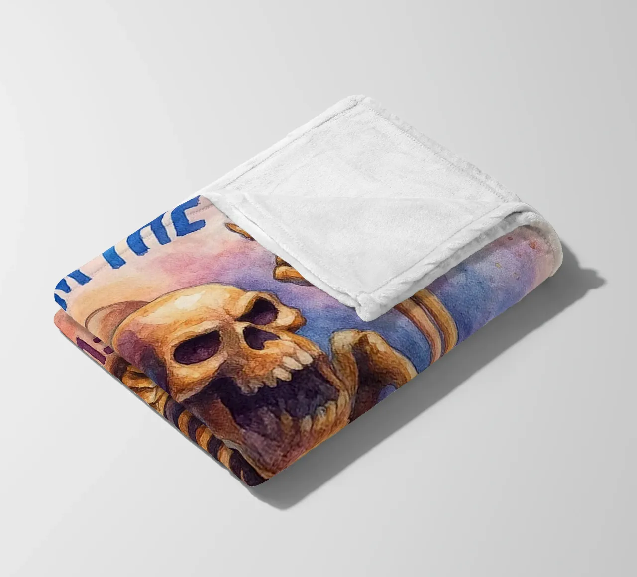 skeleton back from the dead fleece blanket by wadasx