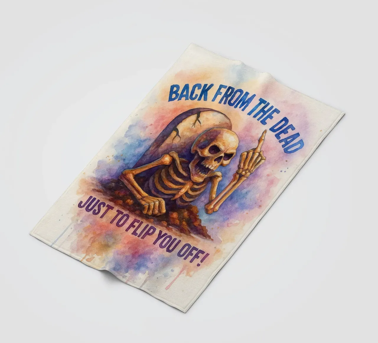skeleton back from the dead fleece blanket by wadasx