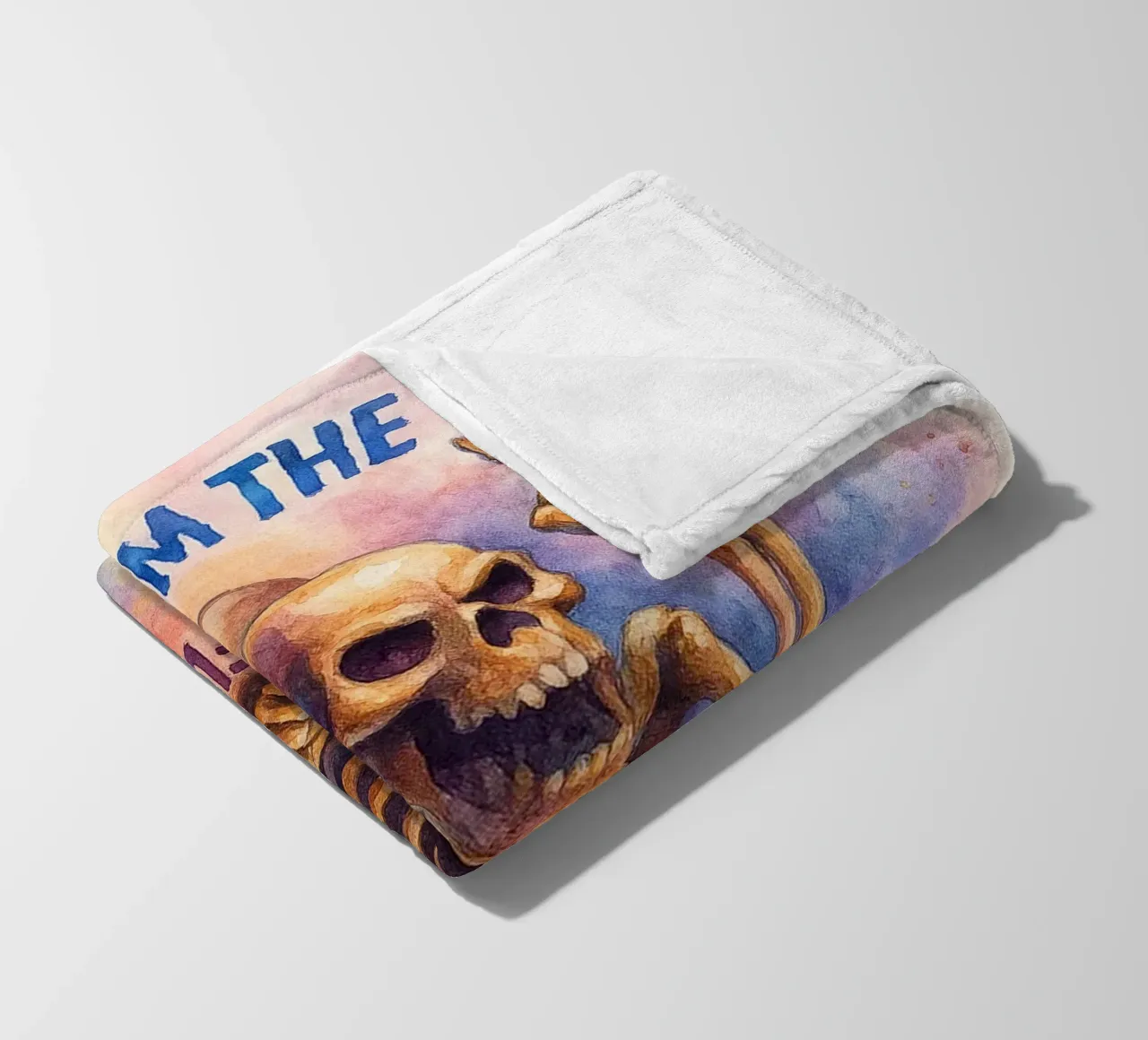 skeleton back from the dead fleece blanket by wadasx