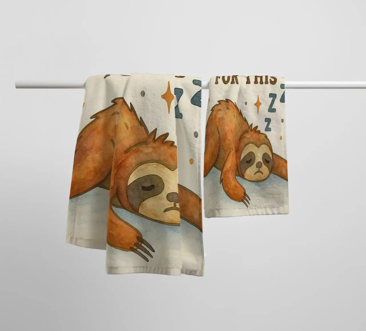 to tired for this sloth towel by wadasx