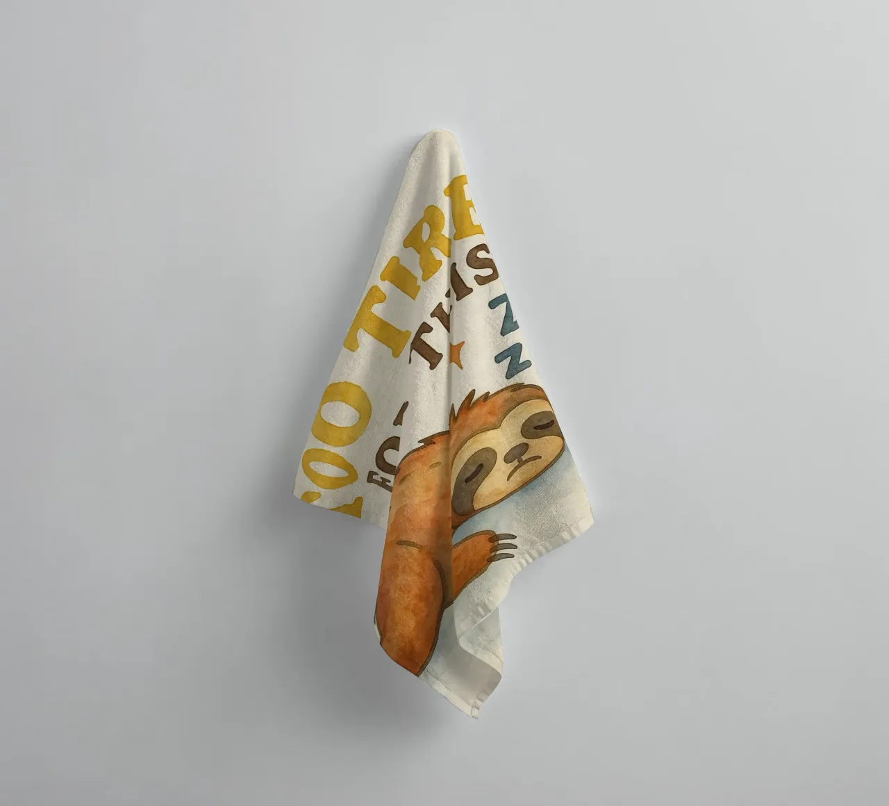 to tired for this sloth towel by wadasx
